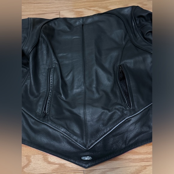 Joe Rocket Rocket Girl black soft thick leather motorcycle jacket with armor - Picture 9 of 10